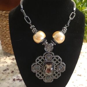 Silver and Gold Statement Necklace